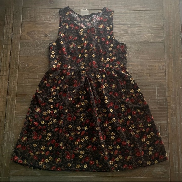 Vintage 90's A-Line Floral Sun Dress Size Medium - Picture 3 of 6